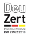 Zertifikat für Deutschprüfungen online nach ISO 29992:2018
