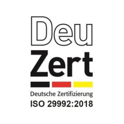DeuZert ISO 29992 Zertifizierung